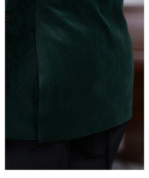 Gothic Green Velvet Suit – Inspired by Formal Suit Blazers for Men Plus Size